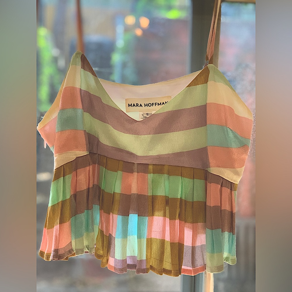 Mara Hoffman color block camisole size small